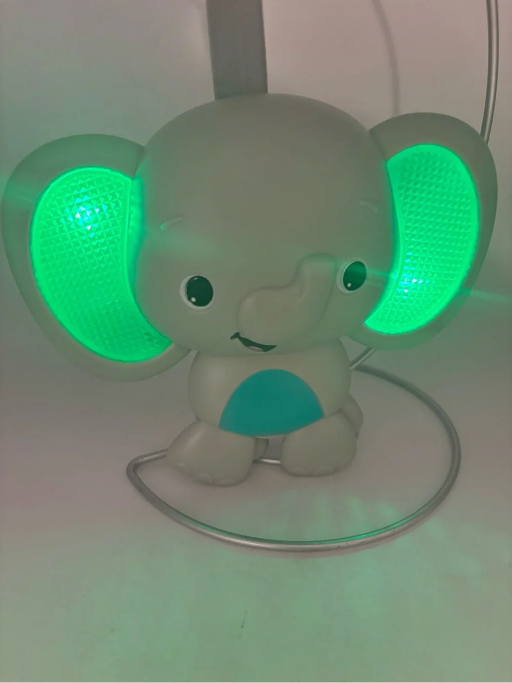 VTG Kids II Inc Light Up Musical Sounds Elephant Toy Music Box Tested Green